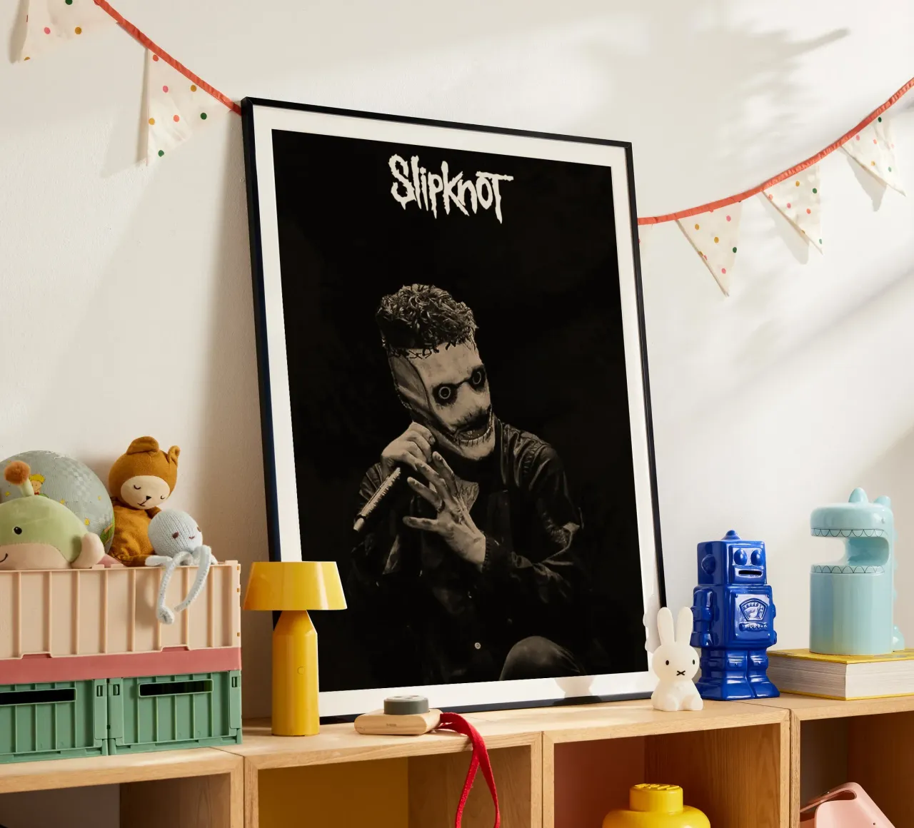 Slipknot poster con telaio in legno da Musadad Shop