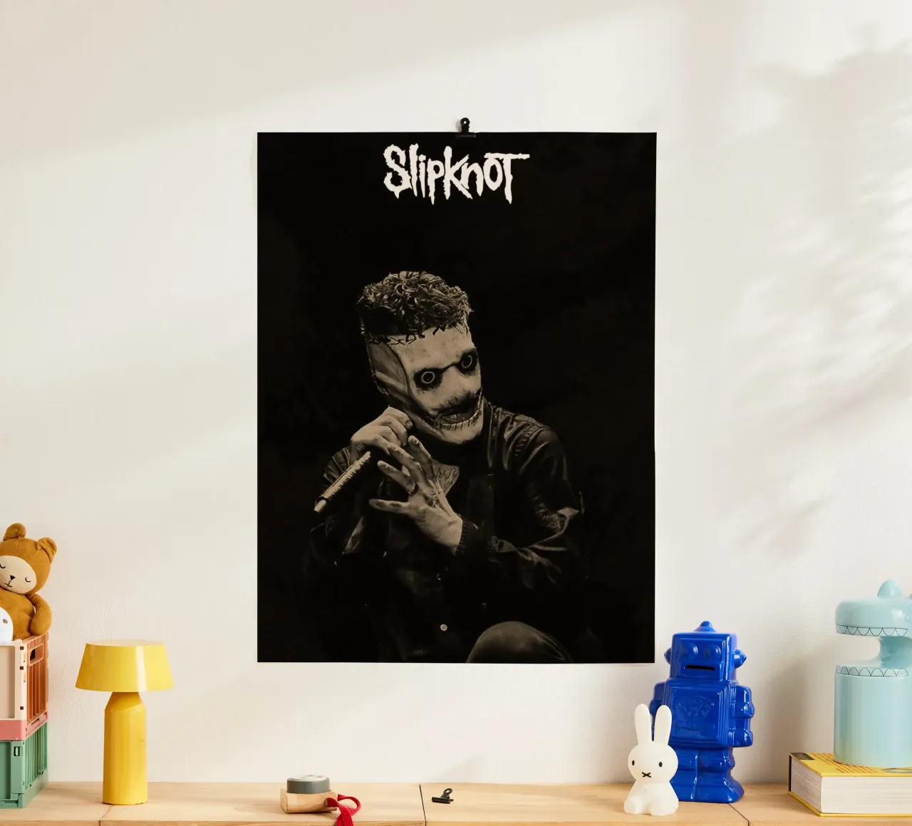 Slipknot poster con telaio in legno da Musadad Shop