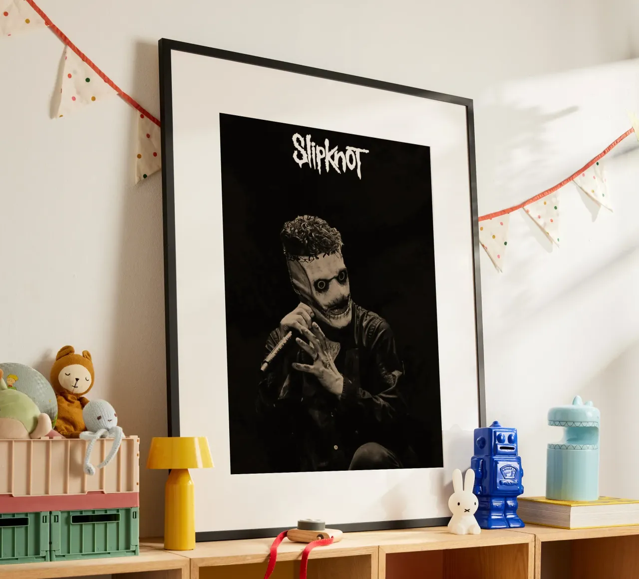 Slipknot poster con telaio in legno da Musadad Shop