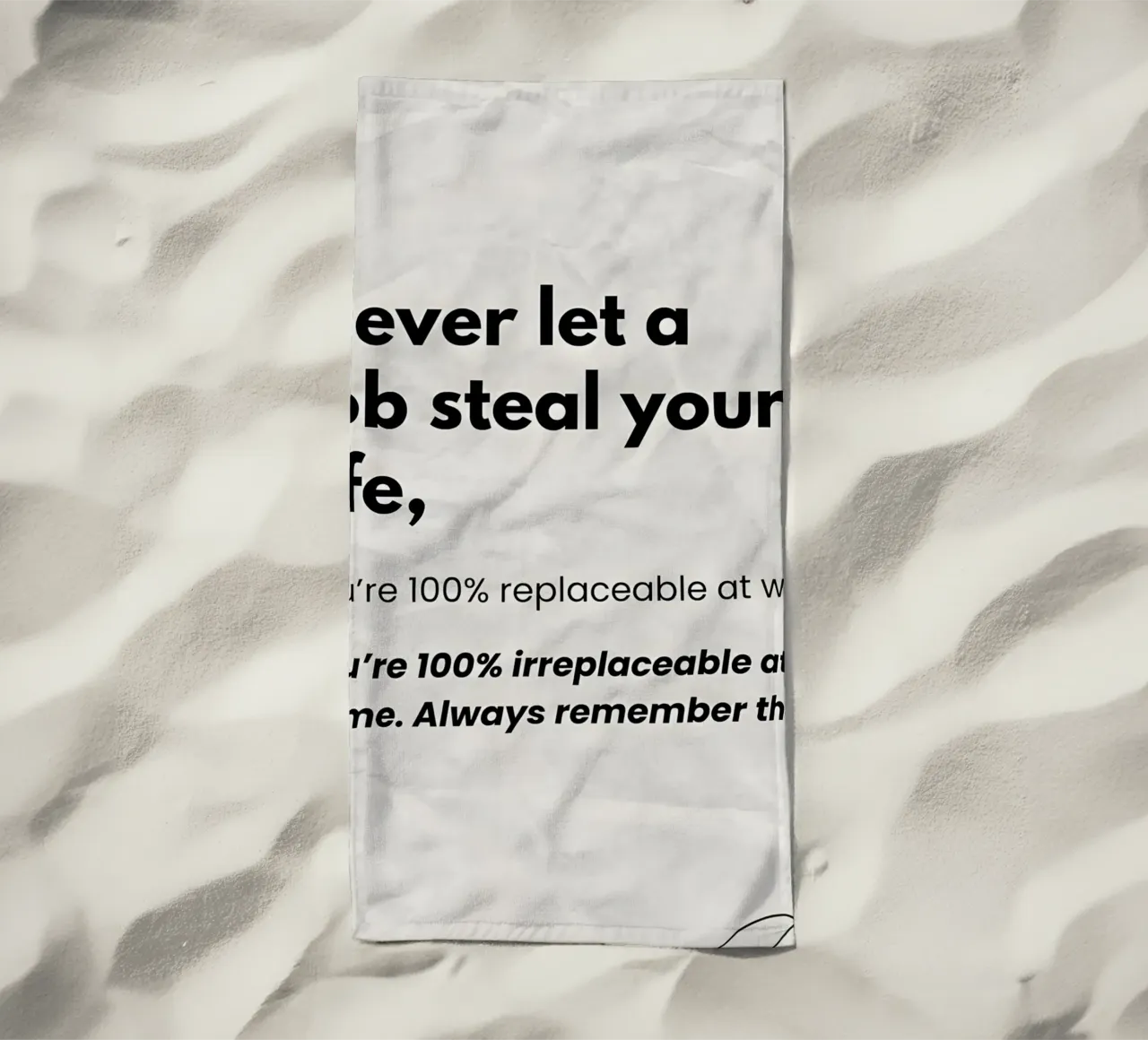 Never let a job telo mare da Type & Tape