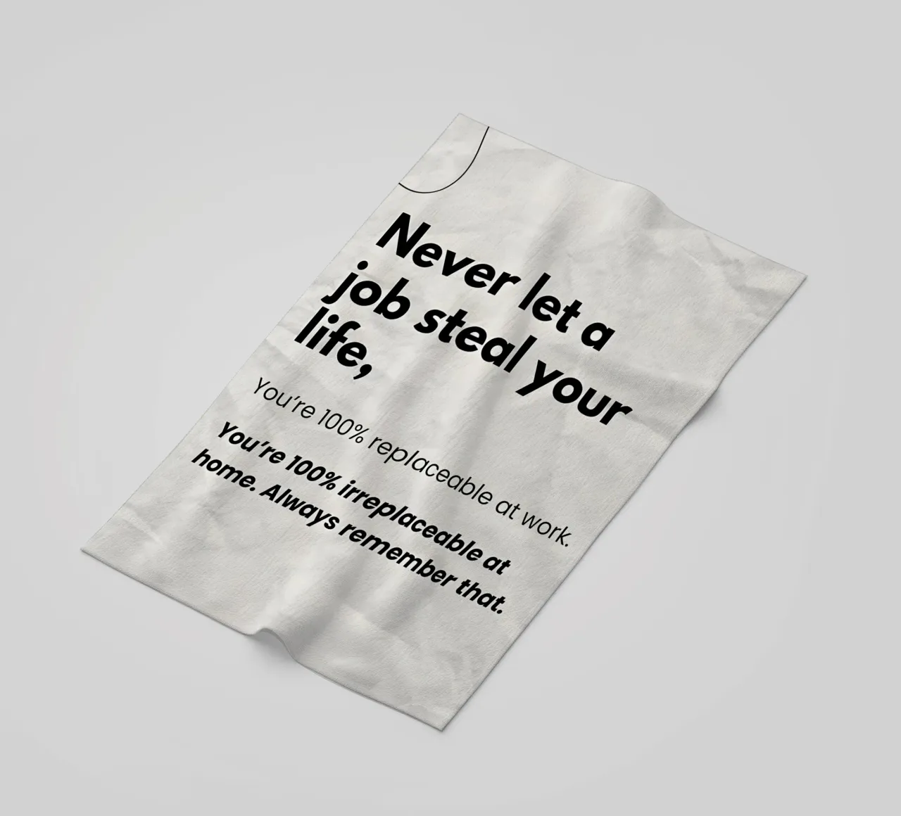 Never let a job telo mare da Type & Tape