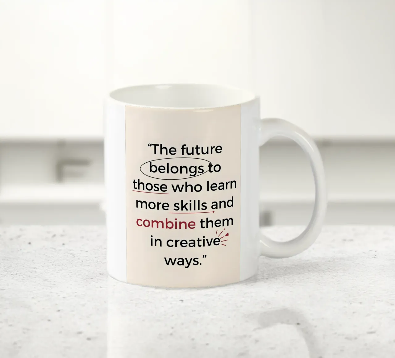 The future tazza in ceramica da Type & Tape