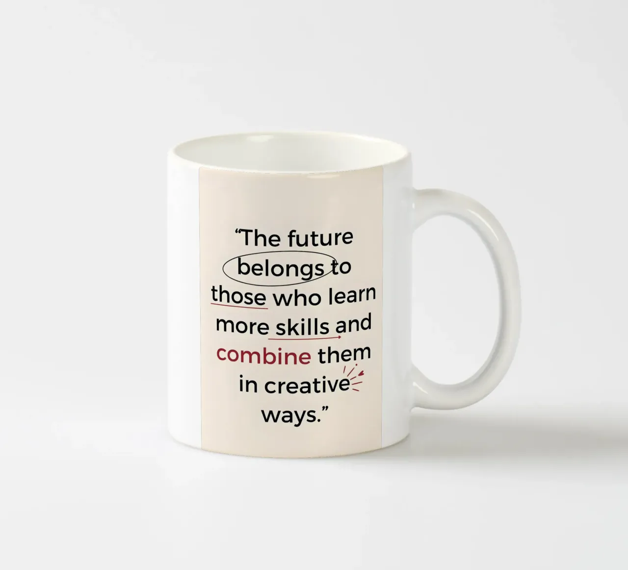The future tazza in ceramica da Type & Tape