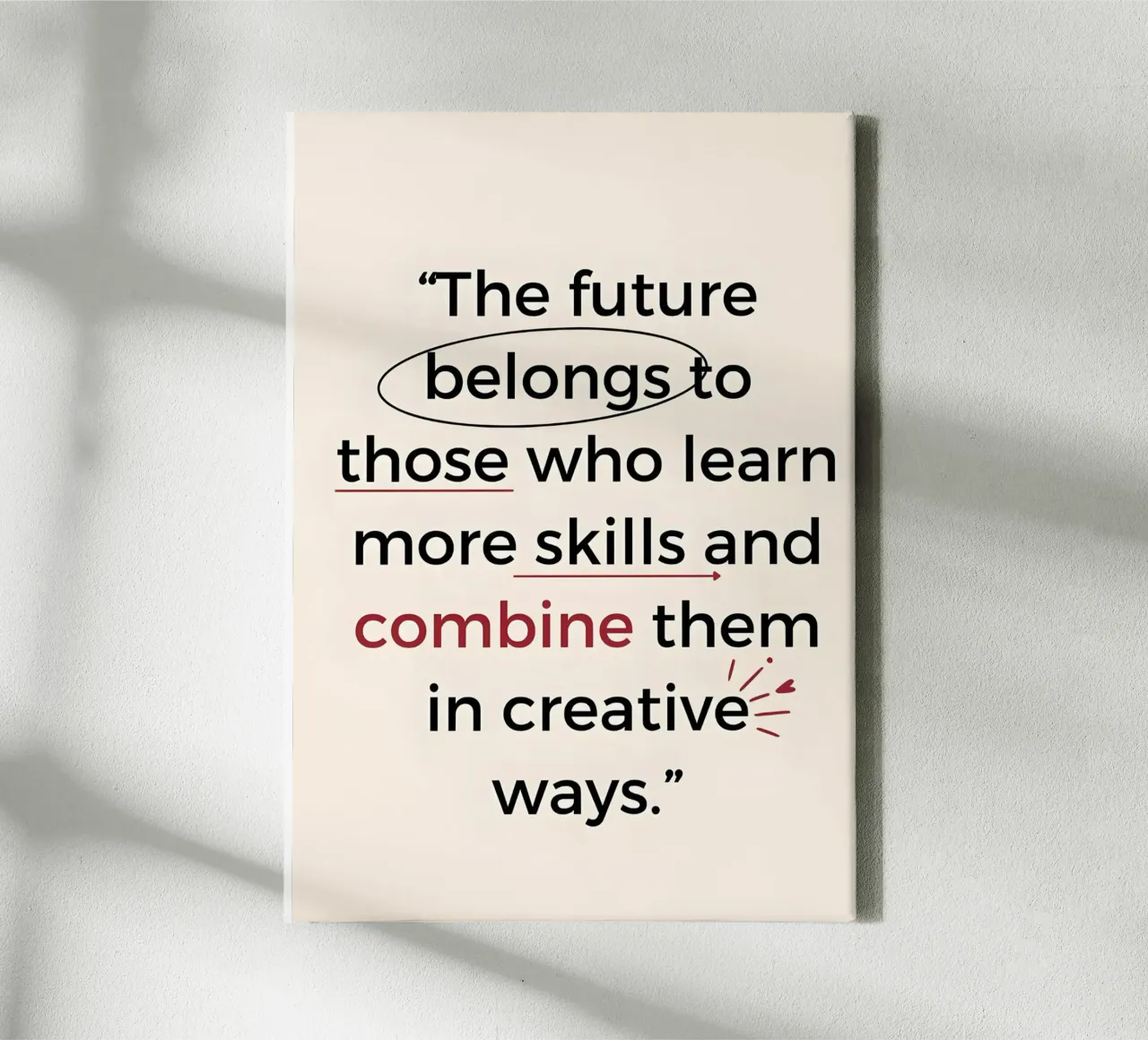 The future tela con Cornice a cassetta da Type & Tape