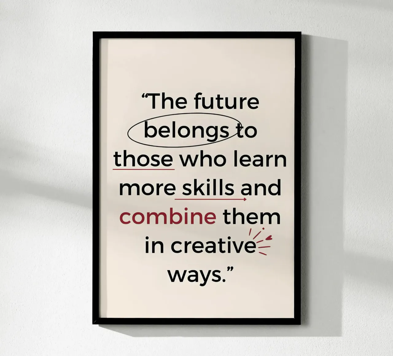 The future poster con telaio in alluminio da Type & Tape