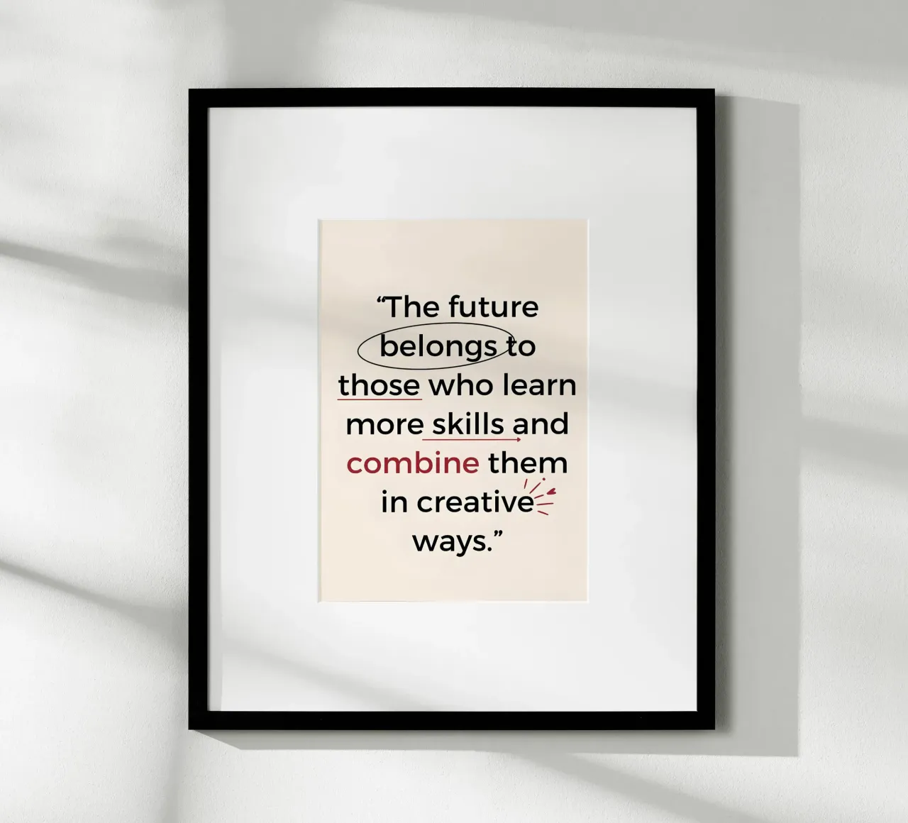 The future poster con telaio in alluminio da Type & Tape