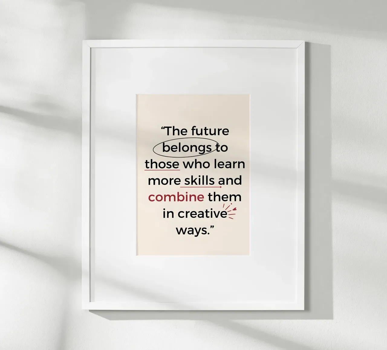 The future poster con telaio in alluminio da Type & Tape