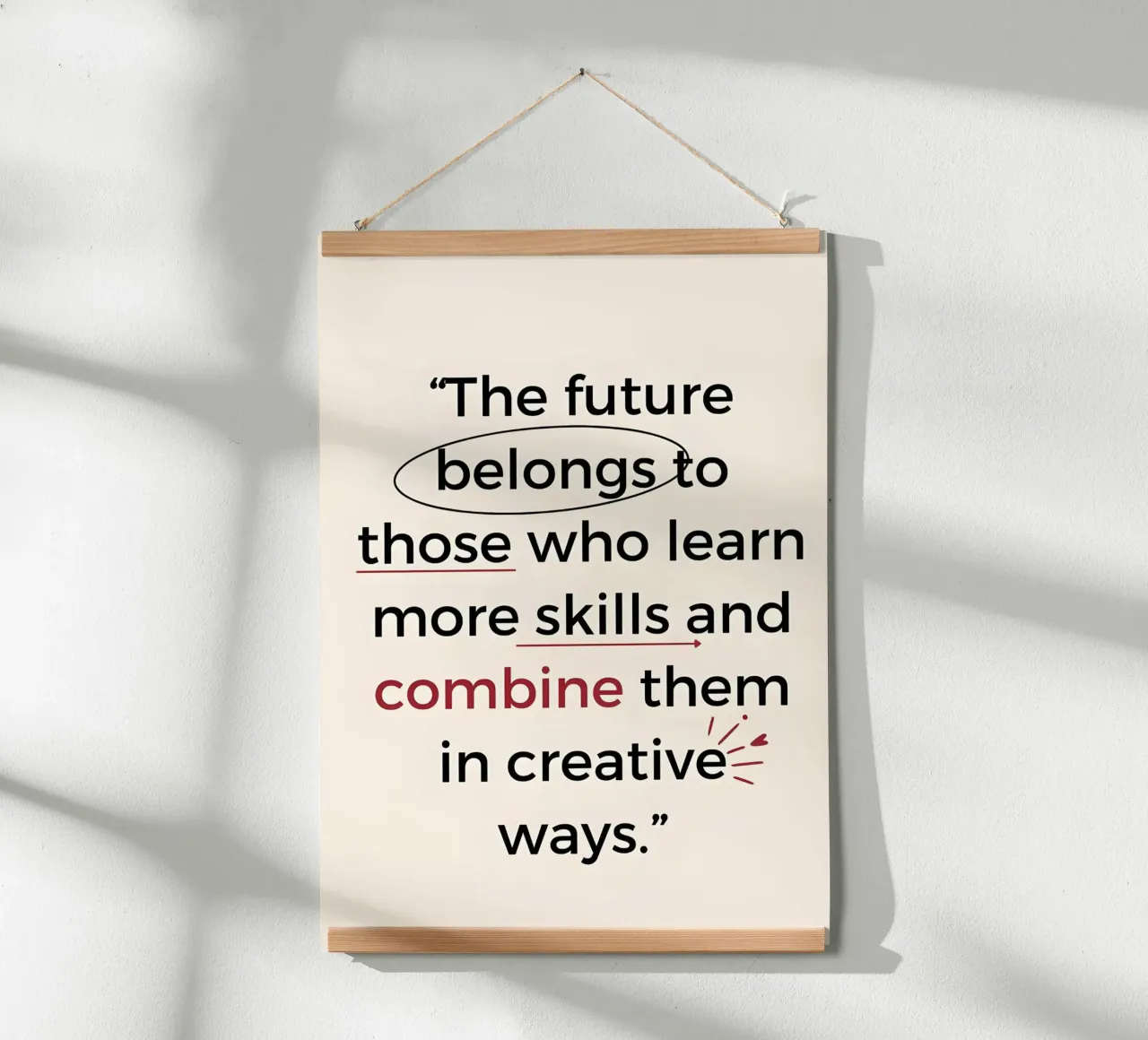 The future poster con telaio in alluminio da Type & Tape