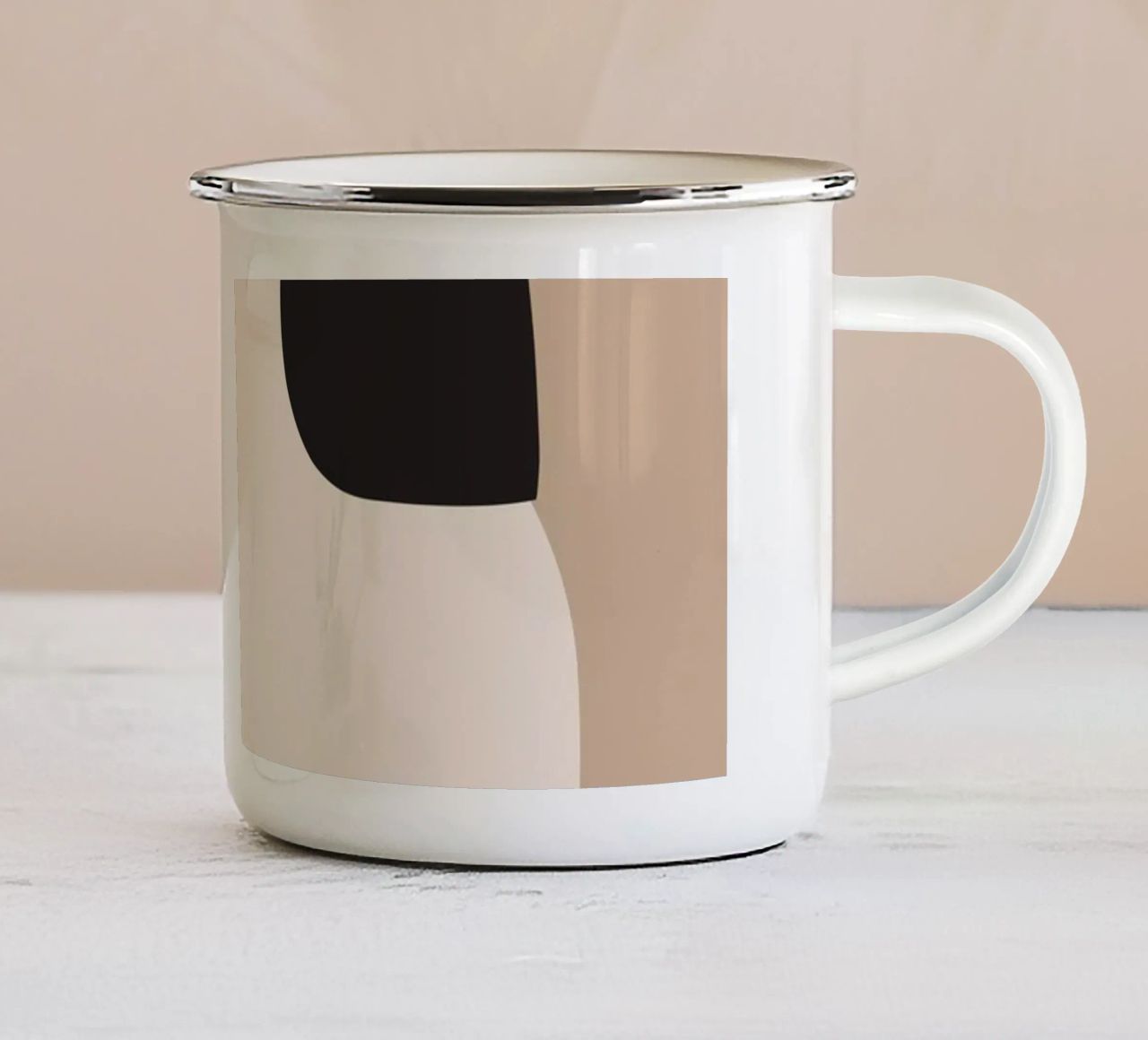 astratto minimo 16 tazza in smalto da ThingDesign