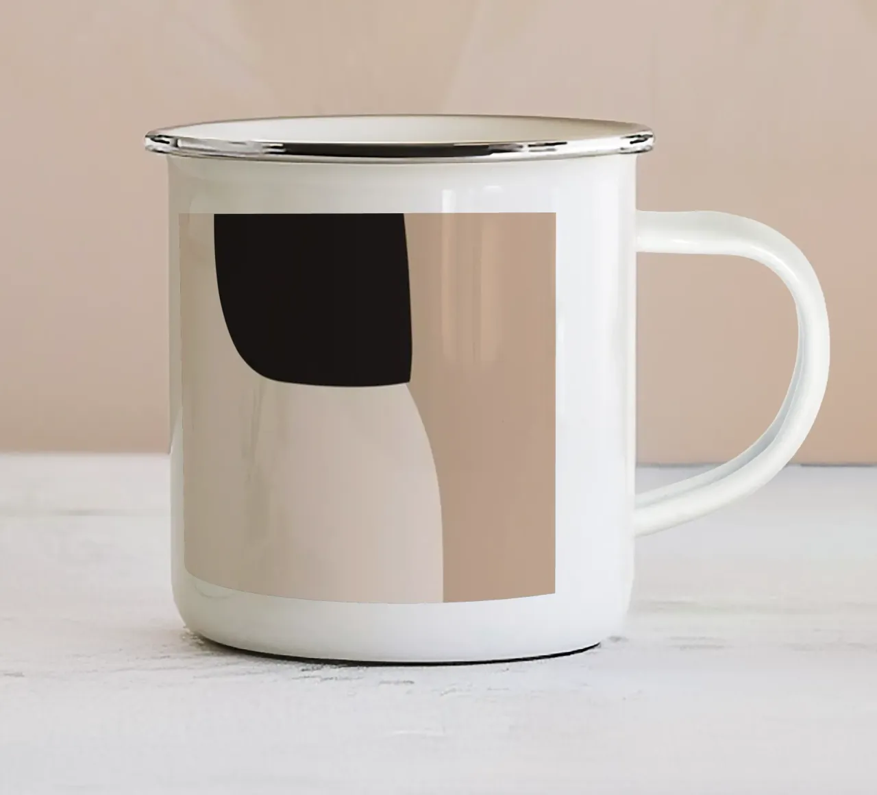 abstrakt minimal 16 Emaille Tasse von ThingDesign