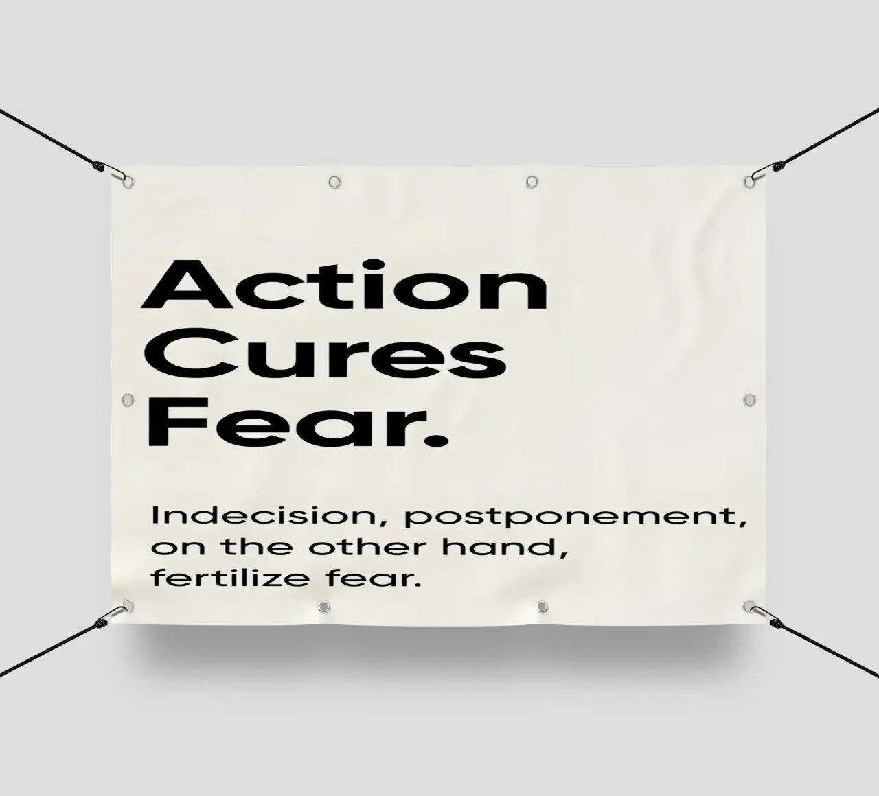 Action cures fear telo in pvc da Type & Tape