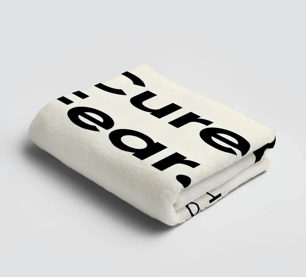 Action cures fear asciugamano da bagno da Type & Tape