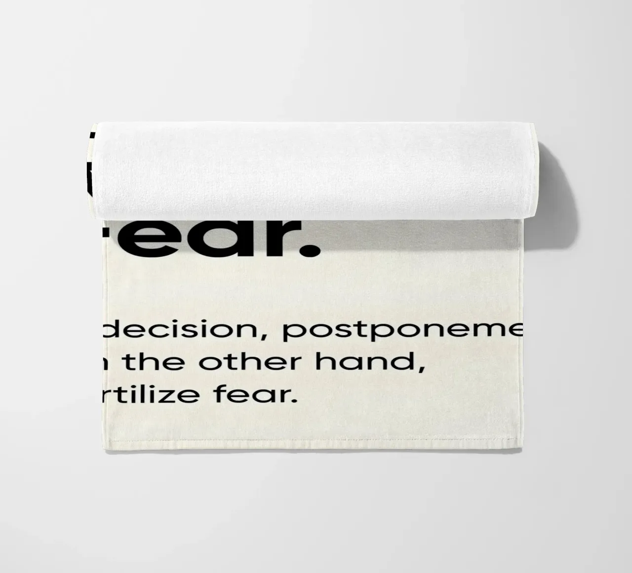 Action cures fear telo mare da Type & Tape