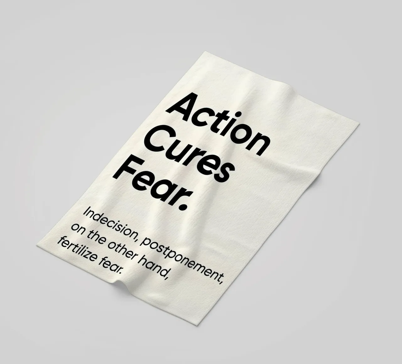 Action cures fear telo mare da Type & Tape