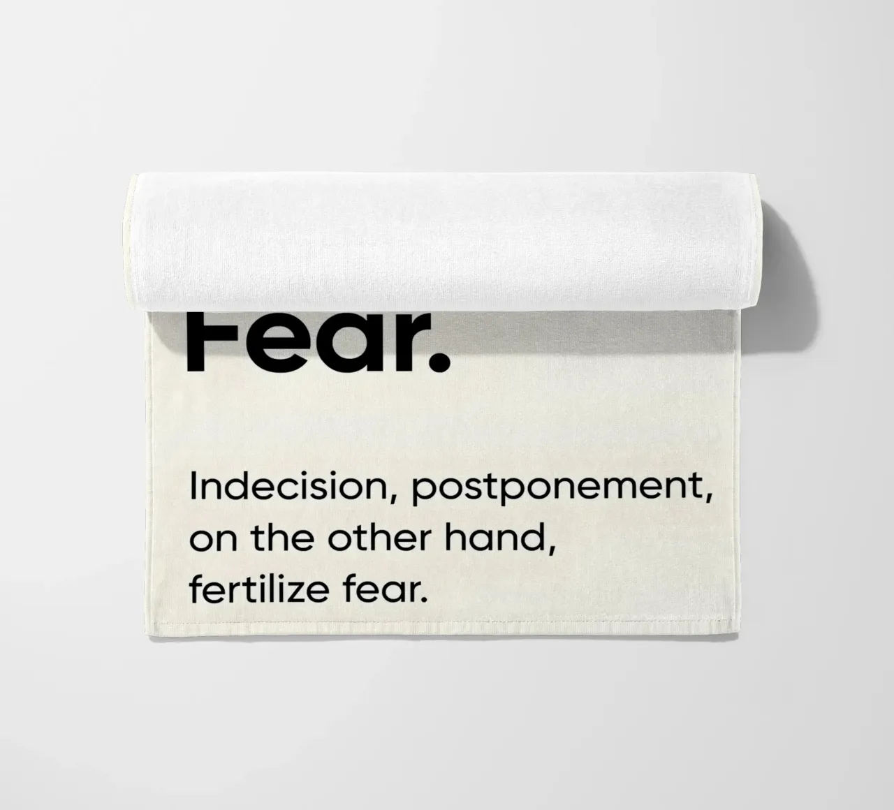 Action cures fear telo mare da Type & Tape