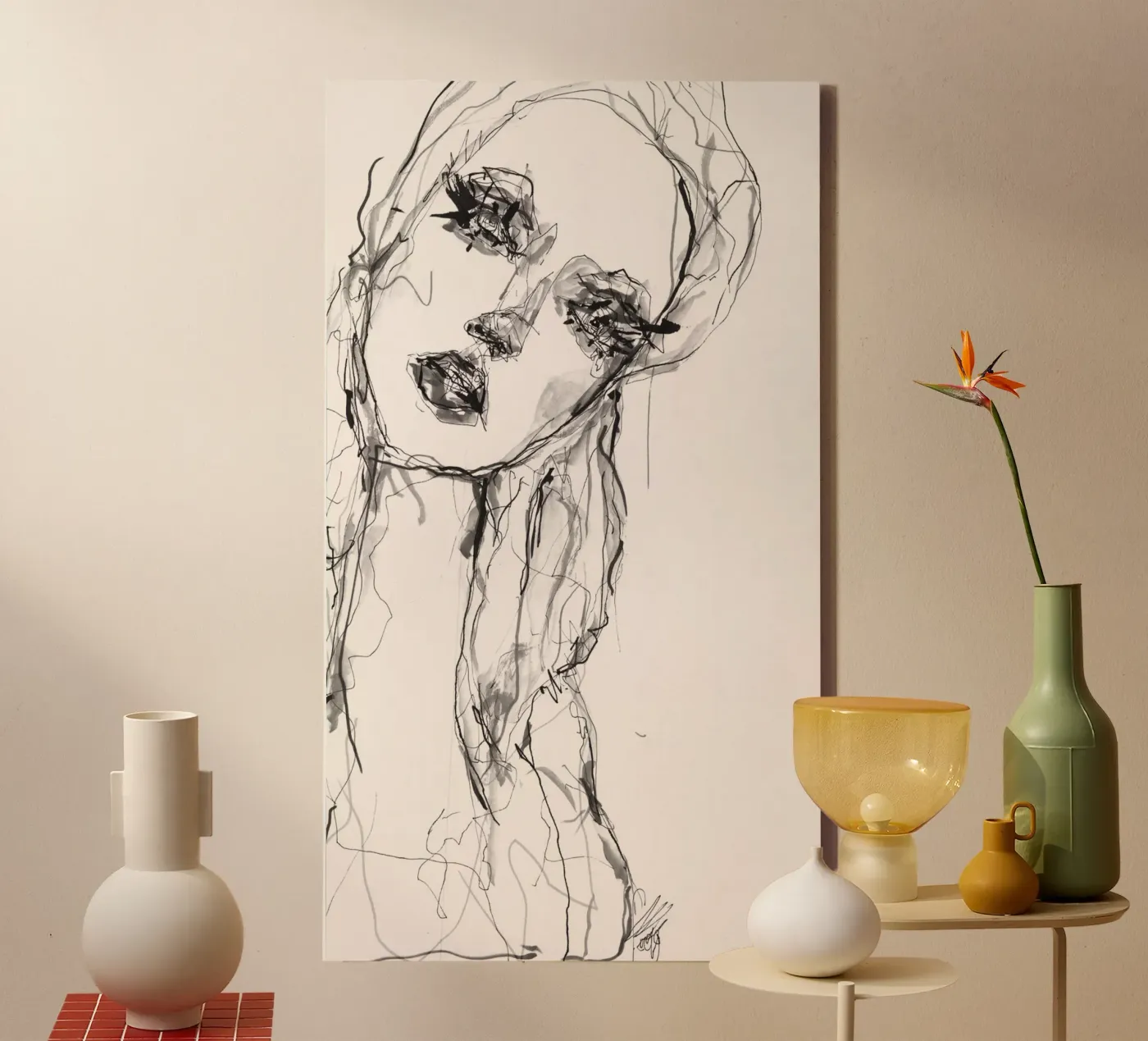 specchio 2 tela da Giulio Iurissevich