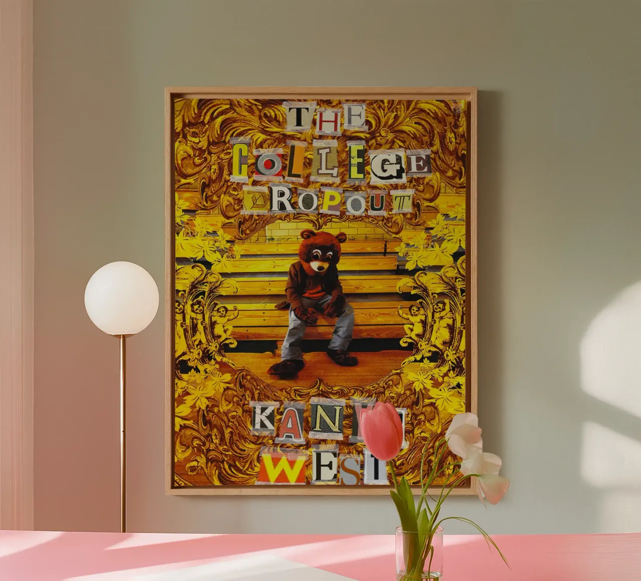 Kanye West canvas met Baklijst van Musadad Shop