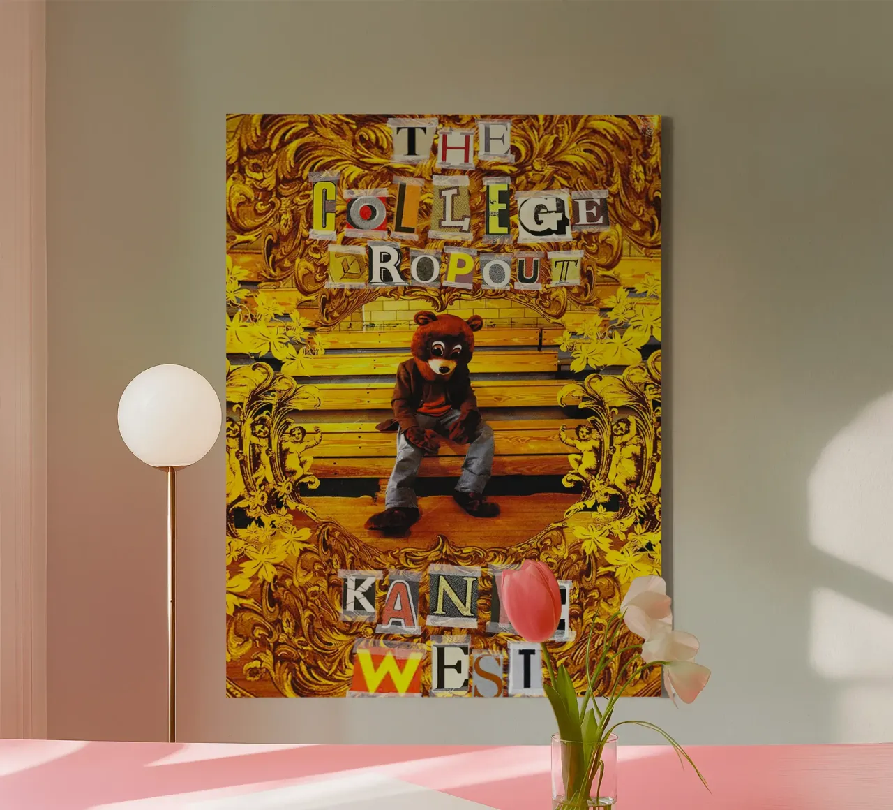 Kanye West canvas met Baklijst van Musadad Shop