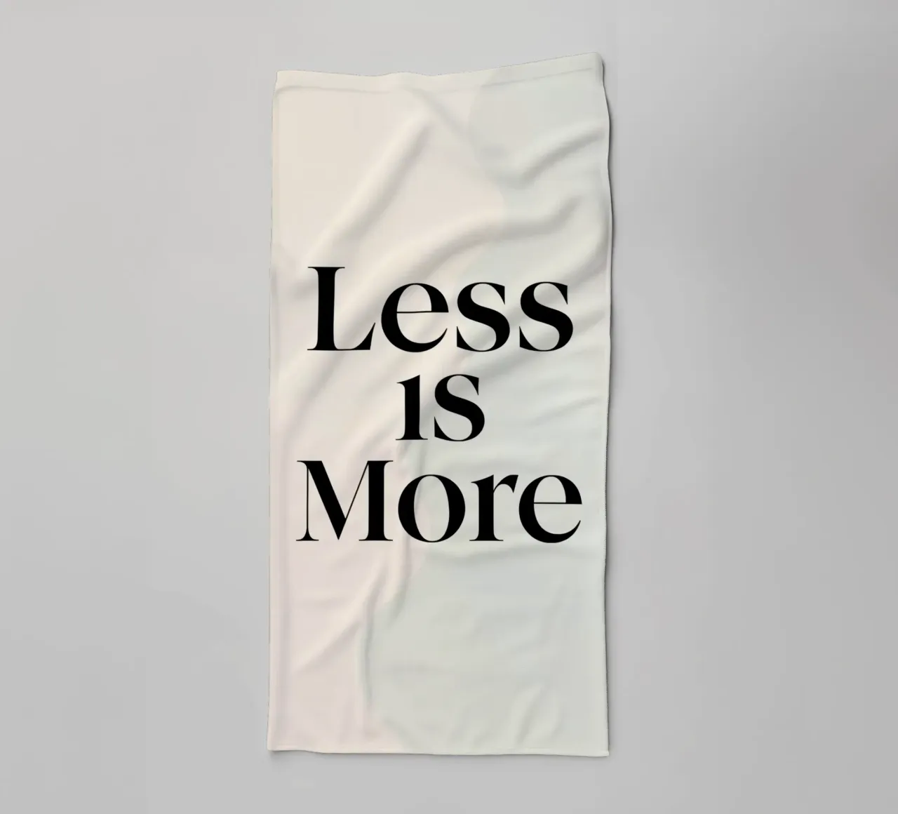 Less is More on Gradient Beige Background towel by DesignDoodle