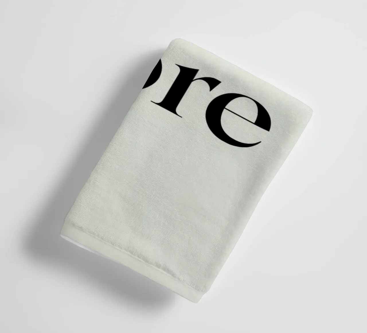 Less is More on Gradient Beige Background towel by DesignDoodle