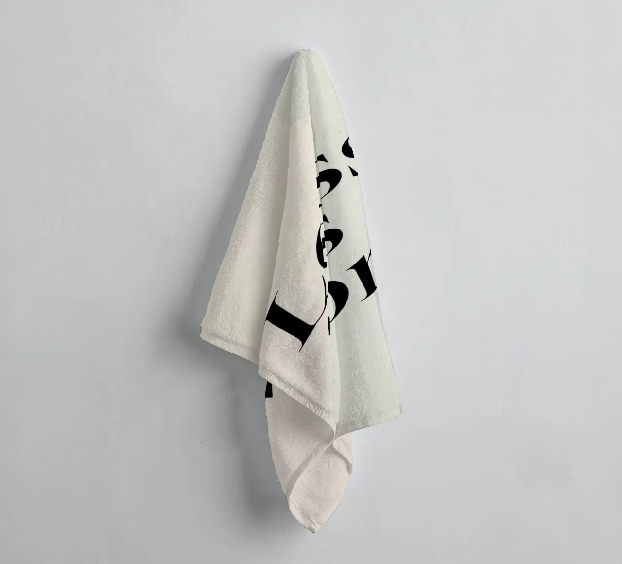 Less is More on Gradient Beige Background towel by DesignDoodle