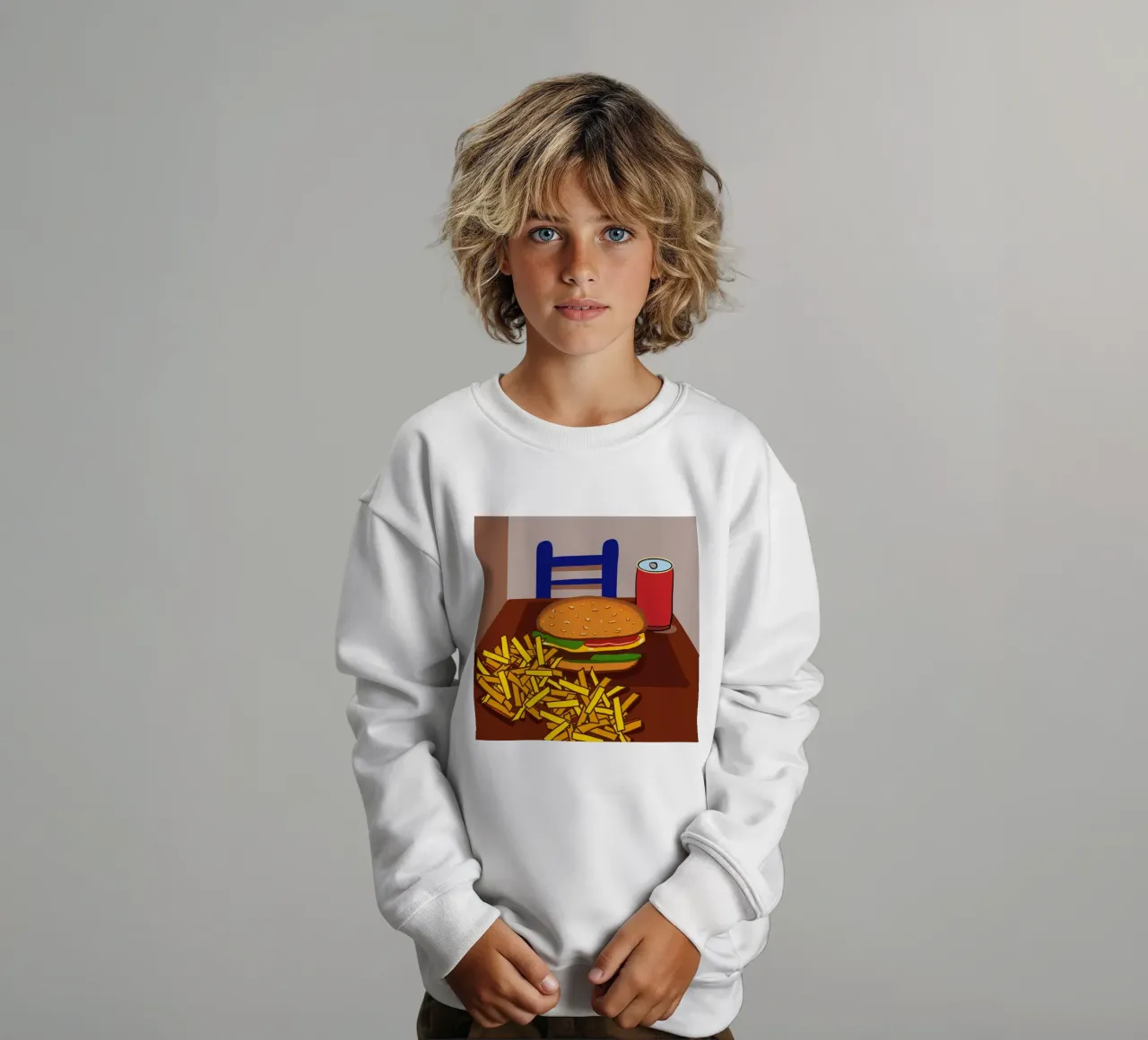 Hamburger e patate felpa bambino da gulsengunel