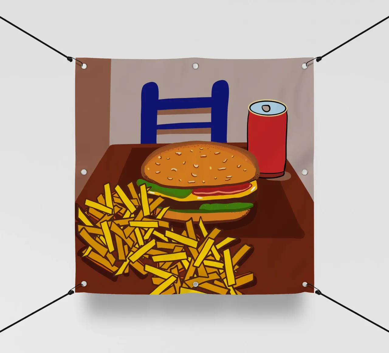 Hamburger e patate telo in pvc da gulsengunel