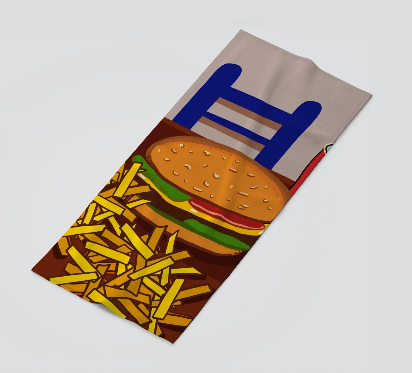 Hamburger e patate telo mare da gulsengunel