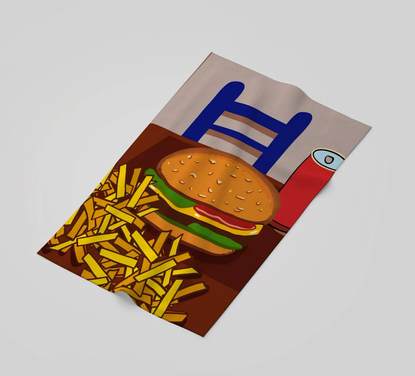 Hamburger e patate telo mare da gulsengunel