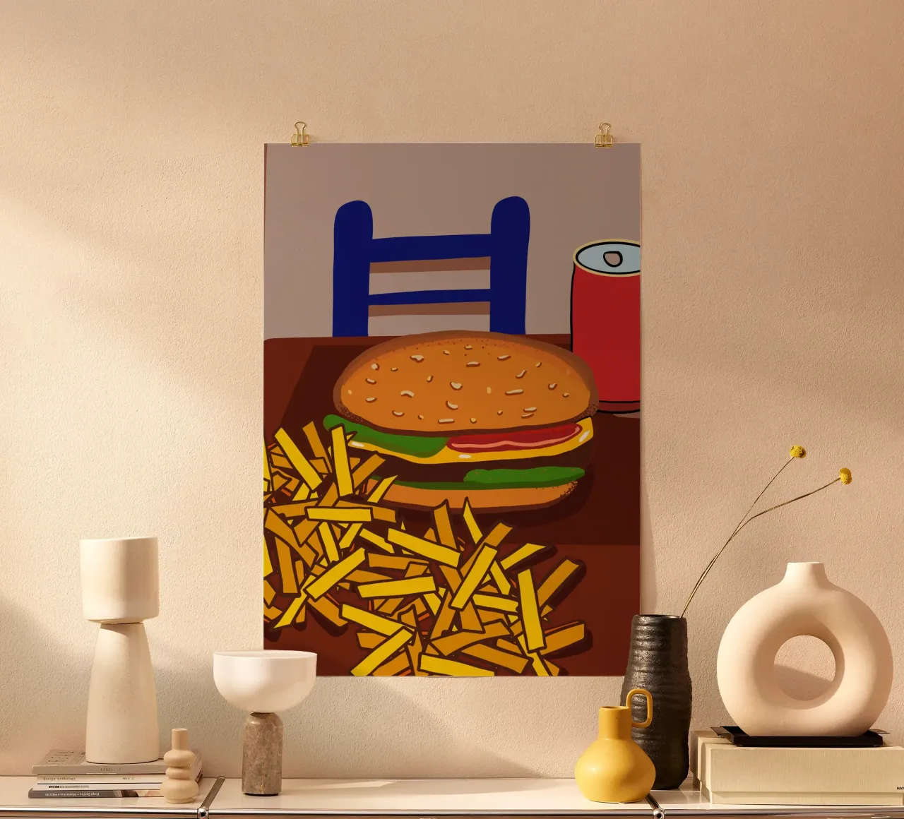 Hamburger e patate poster da gulsengunel