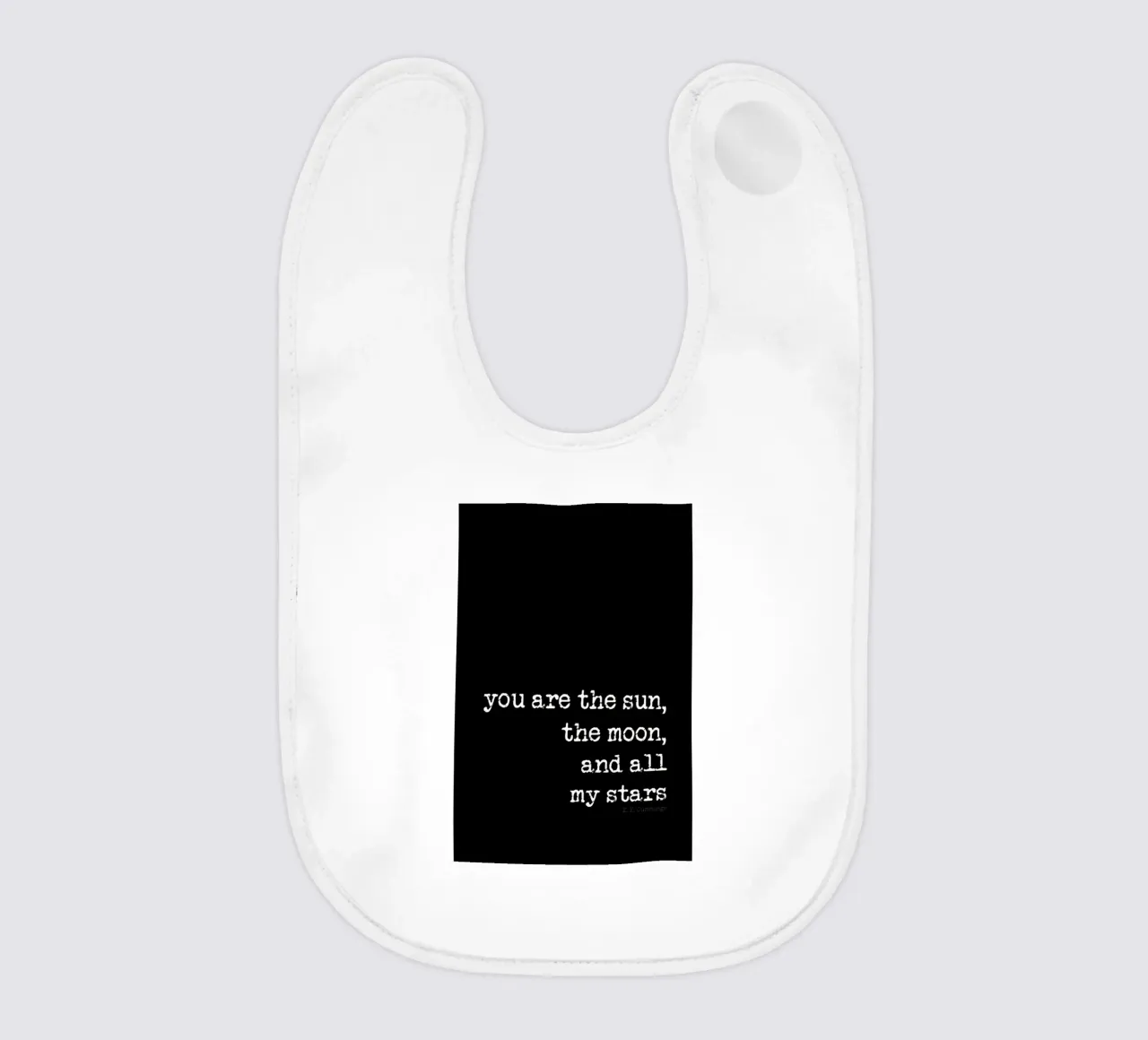 sun, moon stars baby bib by Ingrid Beddoes