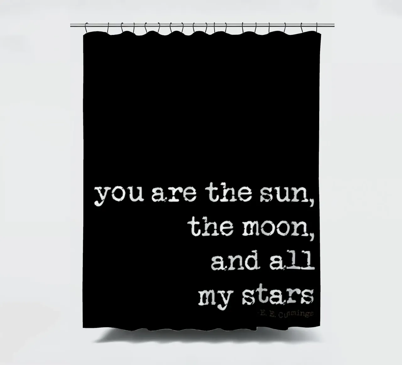 sun, moon stars shower curtain by Ingrid Beddoes