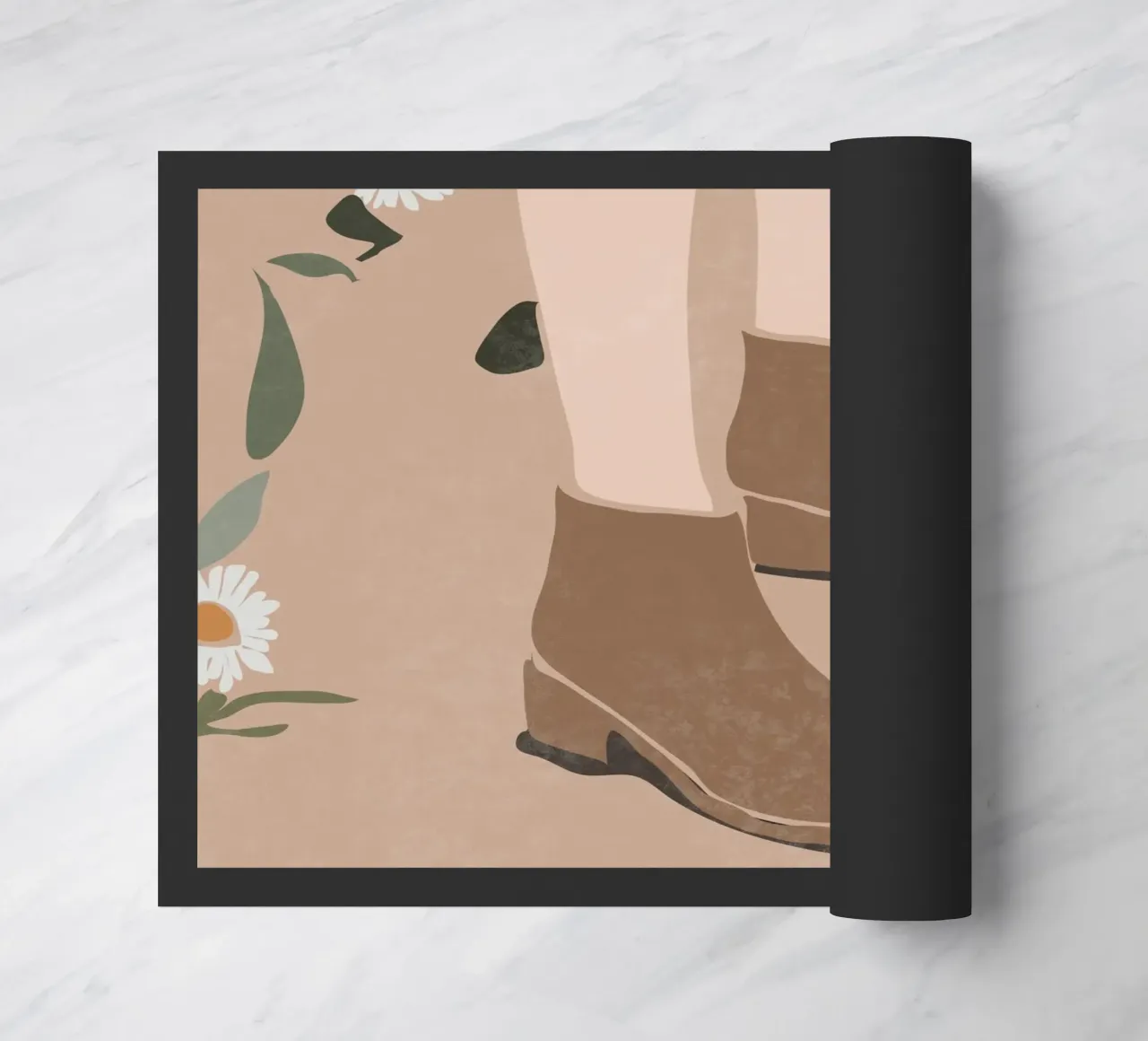 Stivali e margherite zerbino da LeaDArt