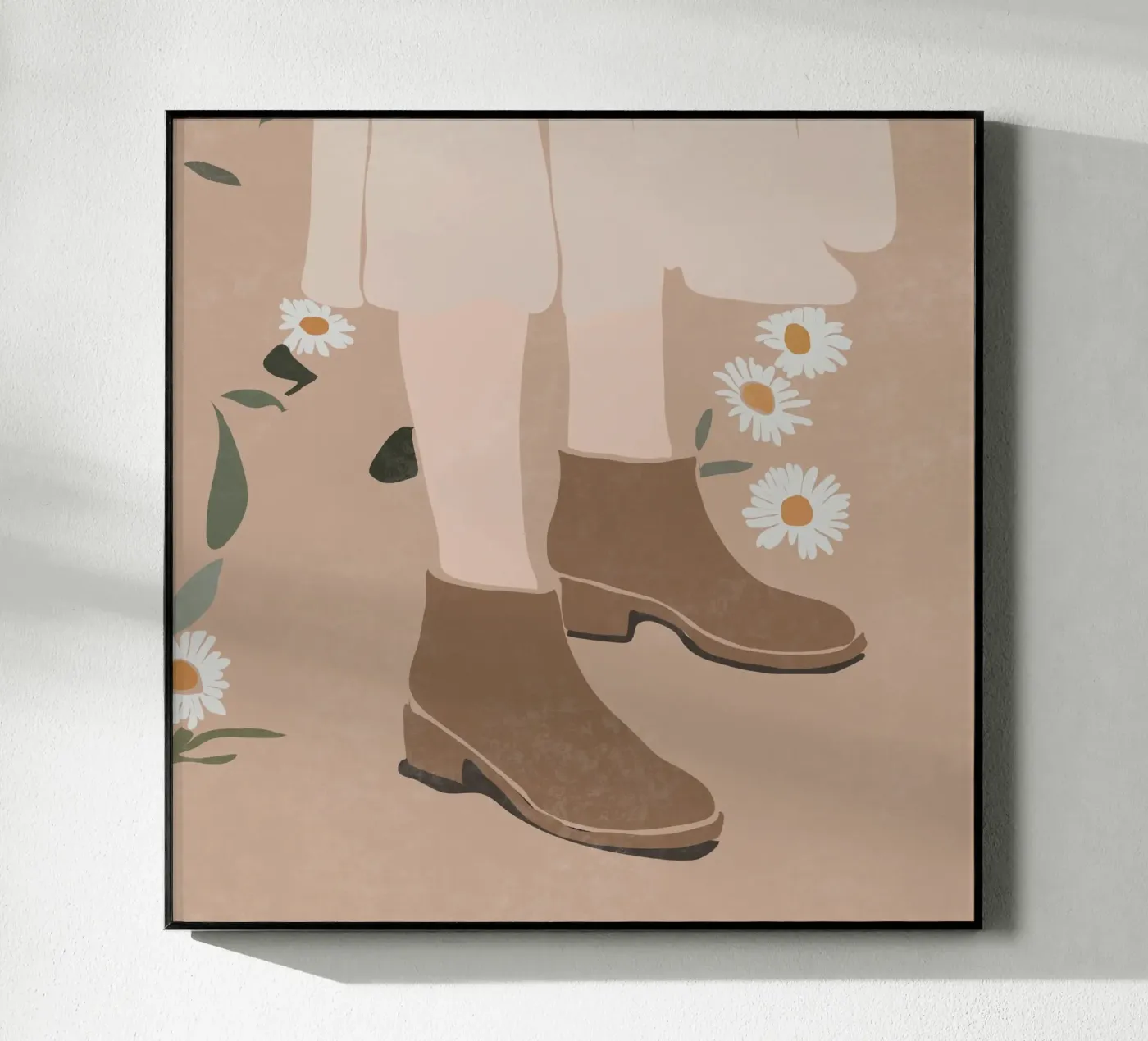 Boots and Daisies Acryl-Glas von LeaDArt
