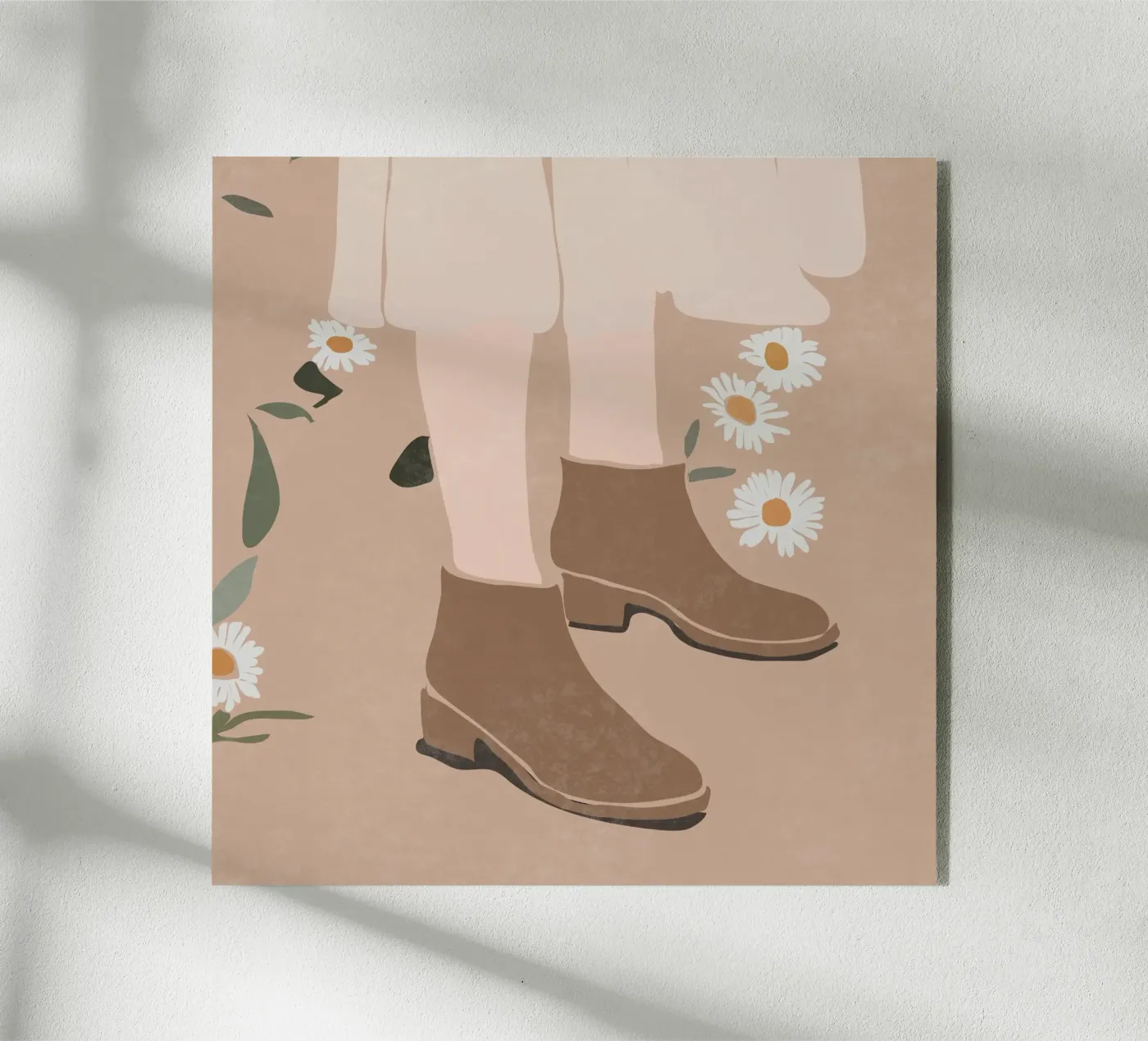 Boots and Daisies Acryl-Glas von LeaDArt