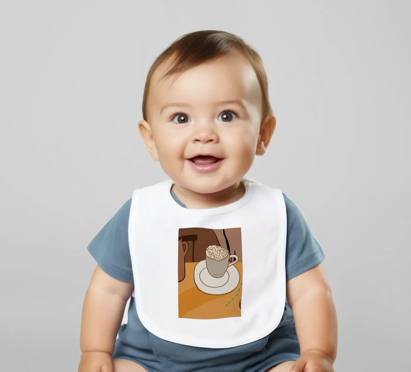 Koffietijd baby slabbetje van gulsengunel