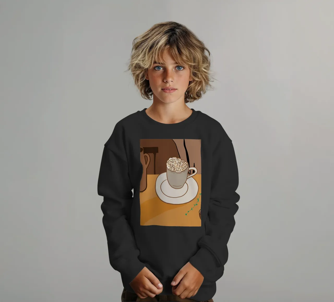 L'ora del caffè felpa bambino da gulsengunel