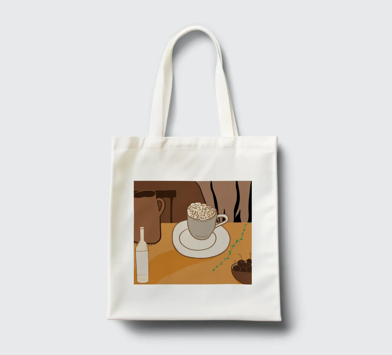 L'ora del caffè borsa in juta da gulsengunel