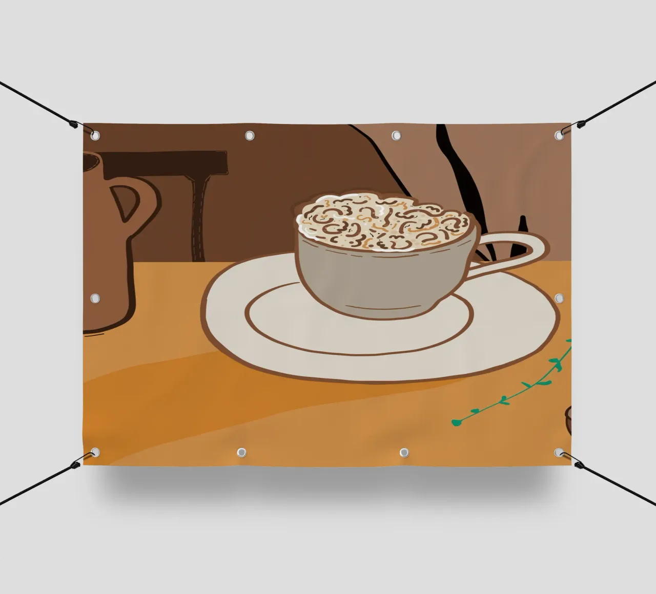 L'ora del caffè telo in pvc da gulsengunel