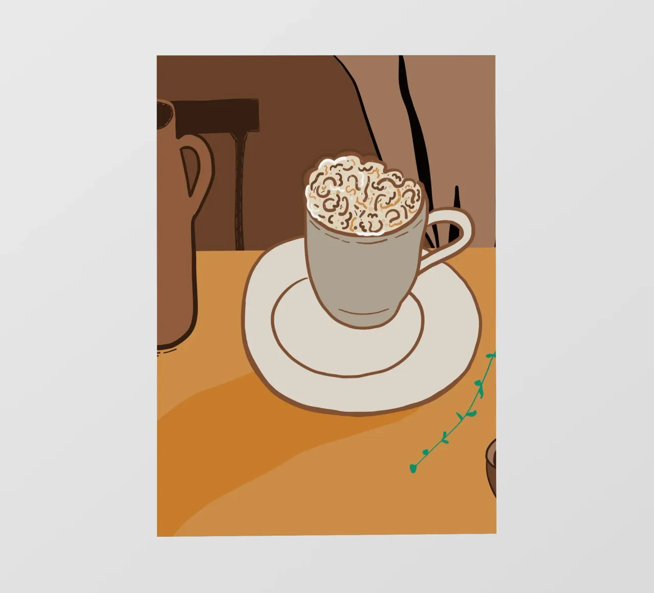 L'ora del caffè telo in pvc da gulsengunel