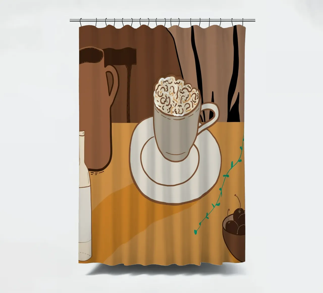 L'ora del caffè tenda da doccia da gulsengunel