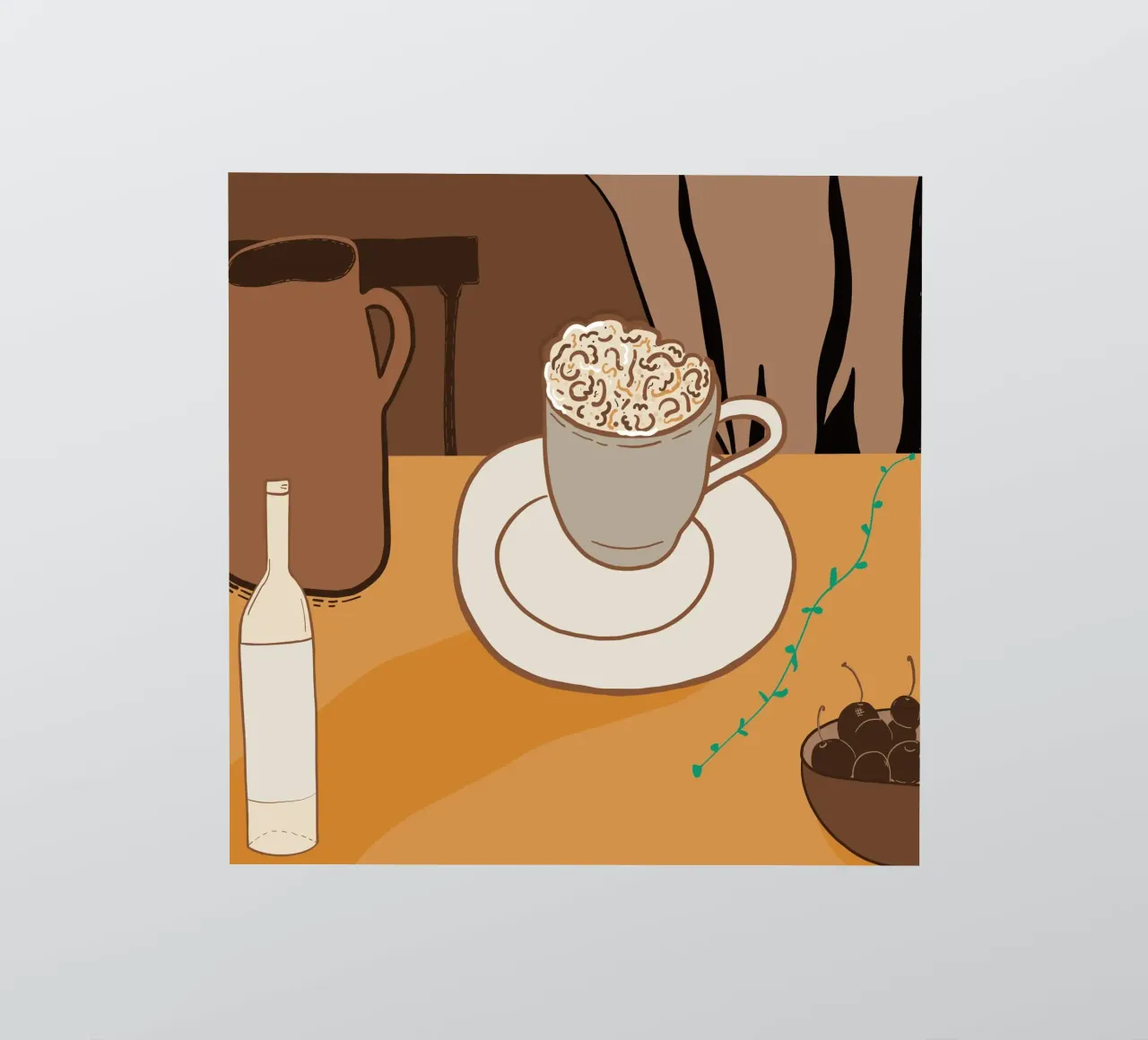 L'ora del caffè adesivo da gulsengunel