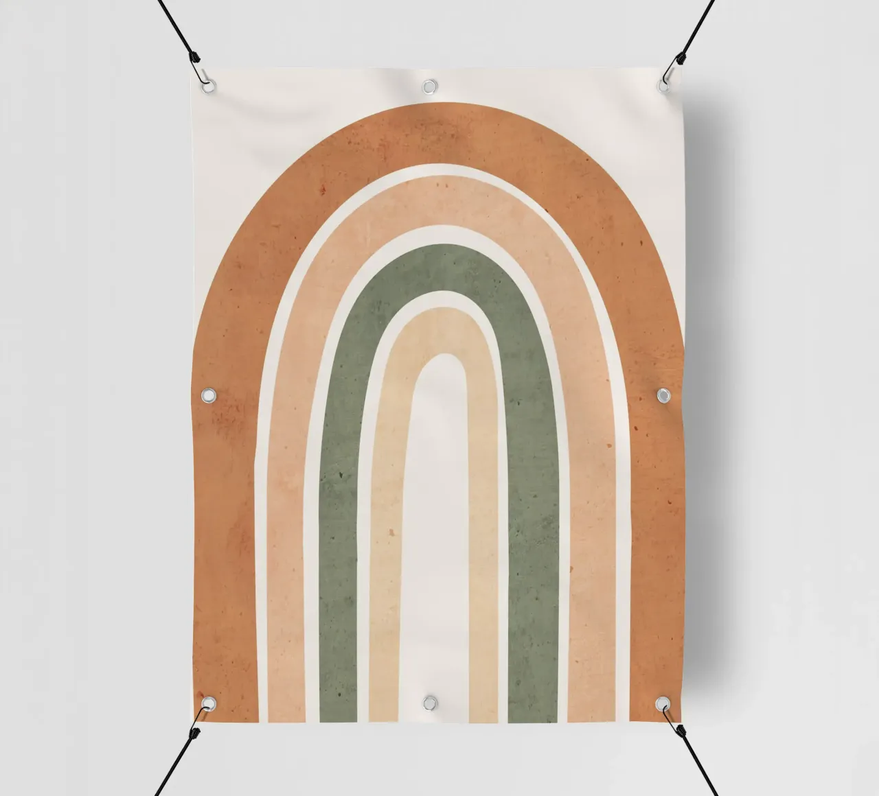 Arcobaleno in tonalità terra telo in pvc da LeaDArt