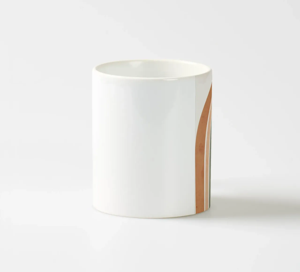 Arcobaleno in tonalità terra tazza in ceramica da LeaDArt