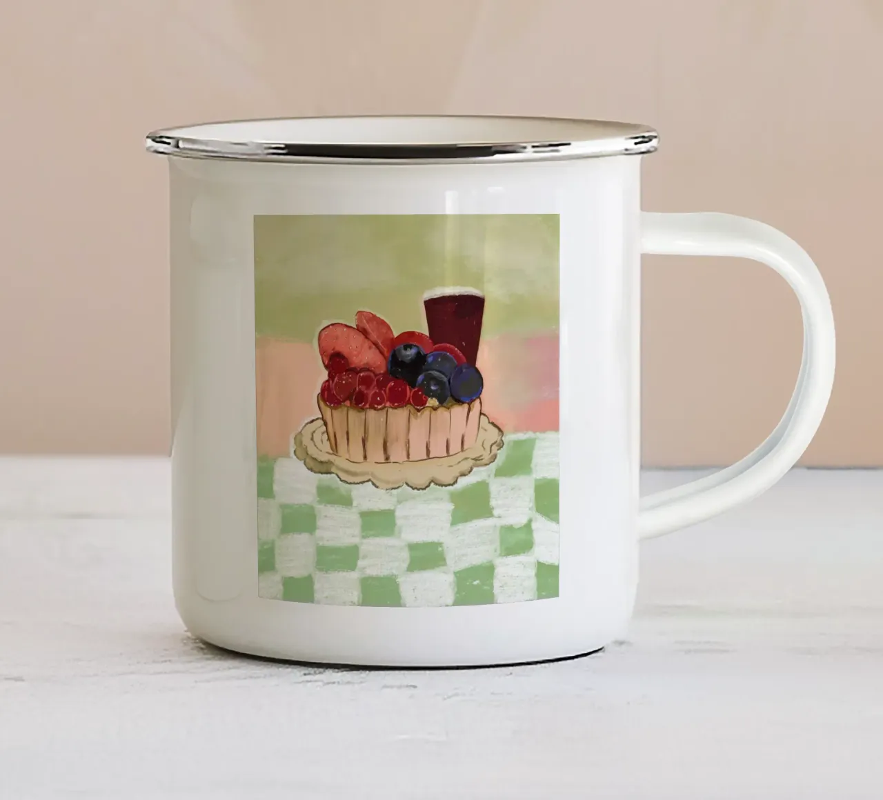 Torta ai frutti di bosco tazza in smalto da gulsengunel