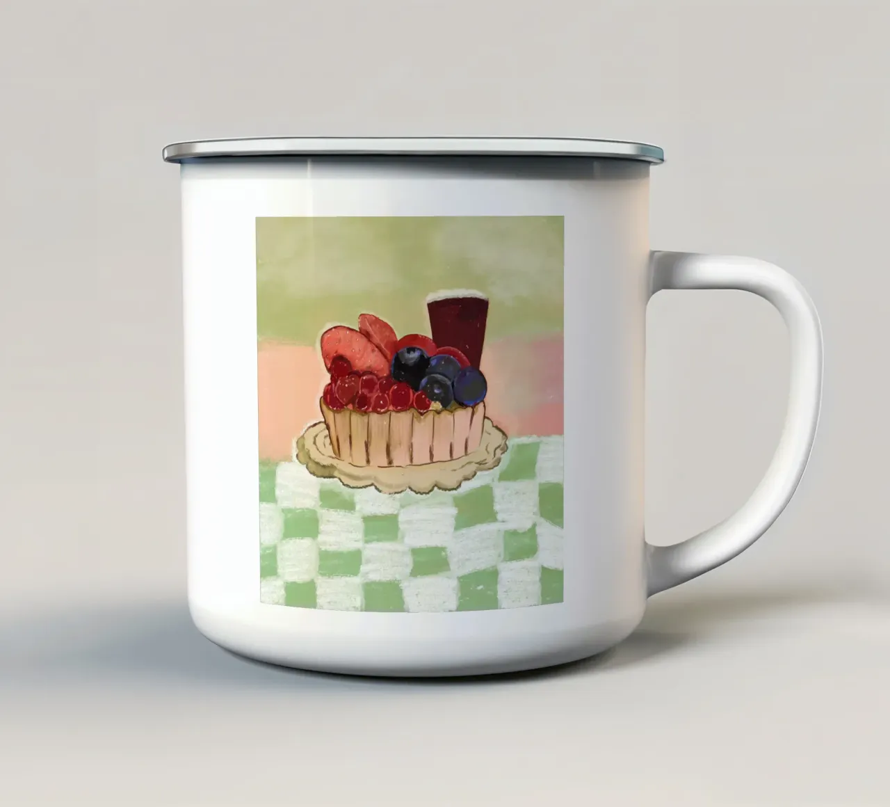 Torta ai frutti di bosco tazza in smalto da gulsengunel