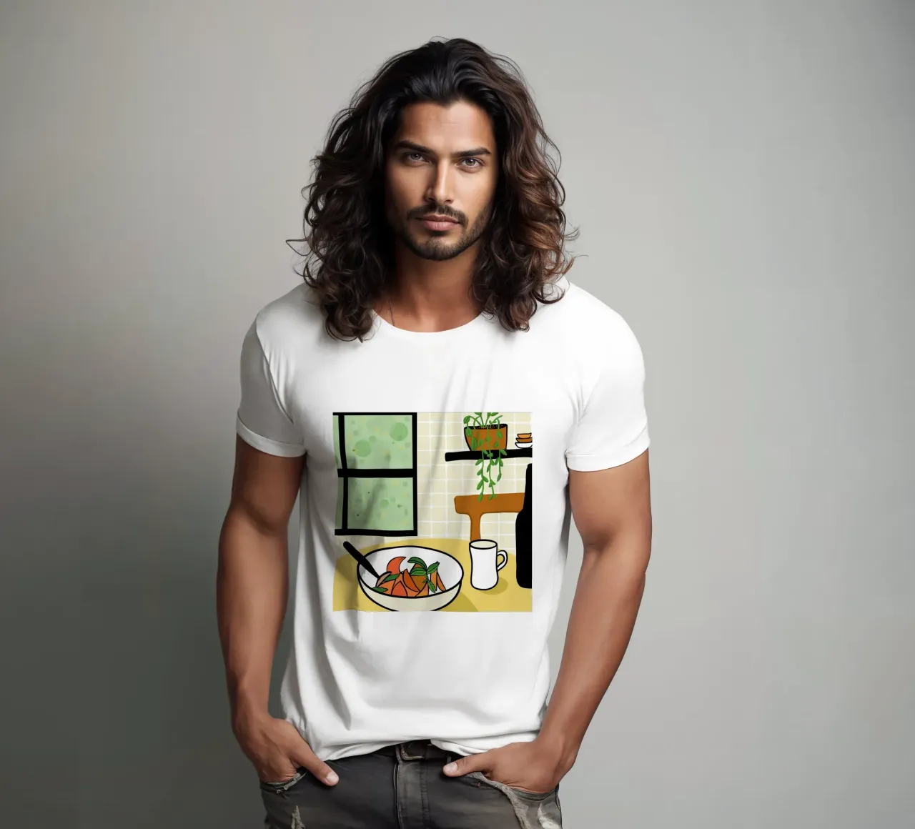 Cucina e piatto completo t-shirt da gulsengunel