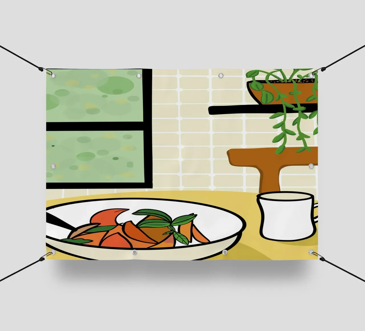 Cucina e piatto completo telo in pvc da gulsengunel