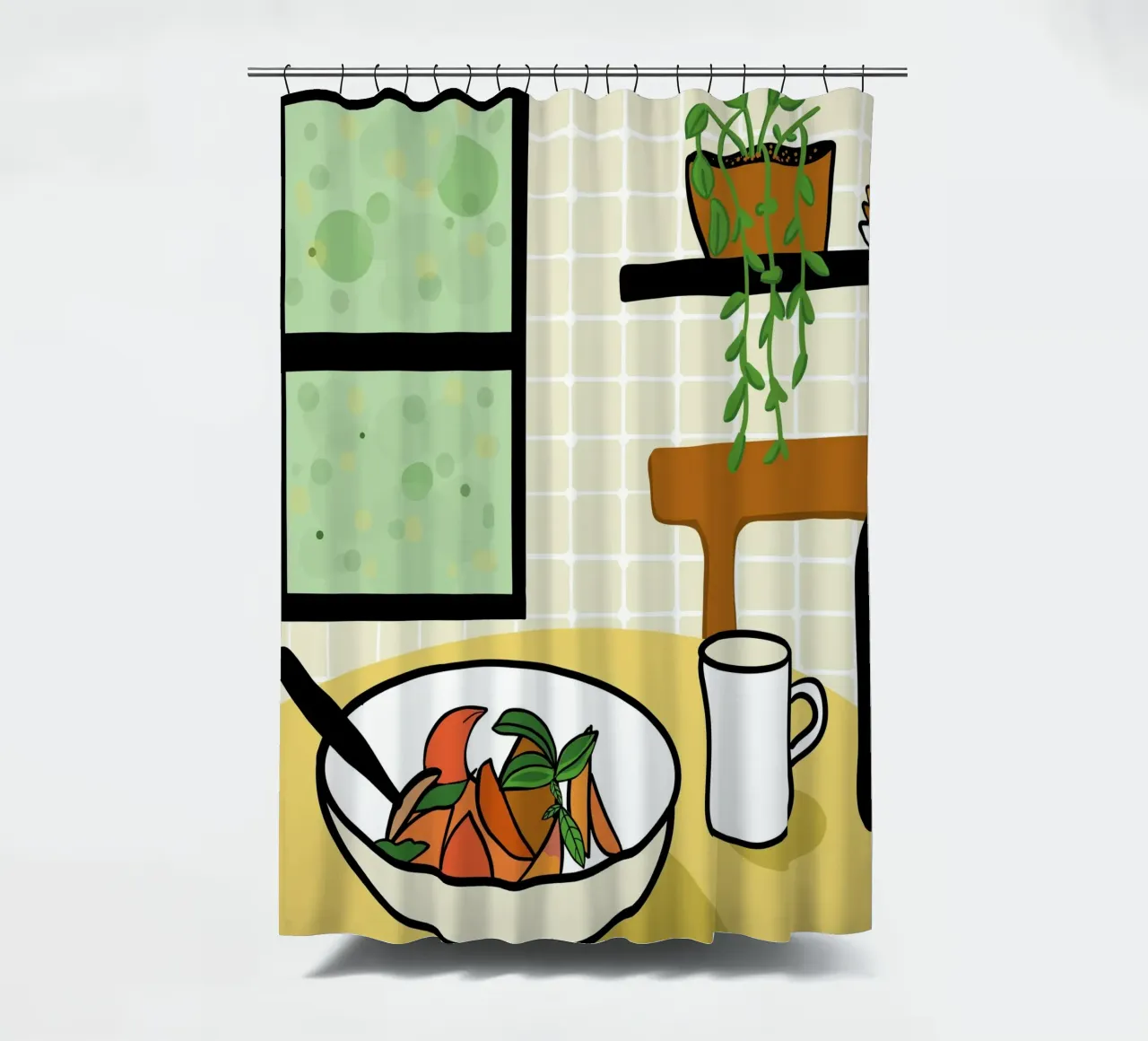 Cucina e piatto completo tenda da doccia da gulsengunel