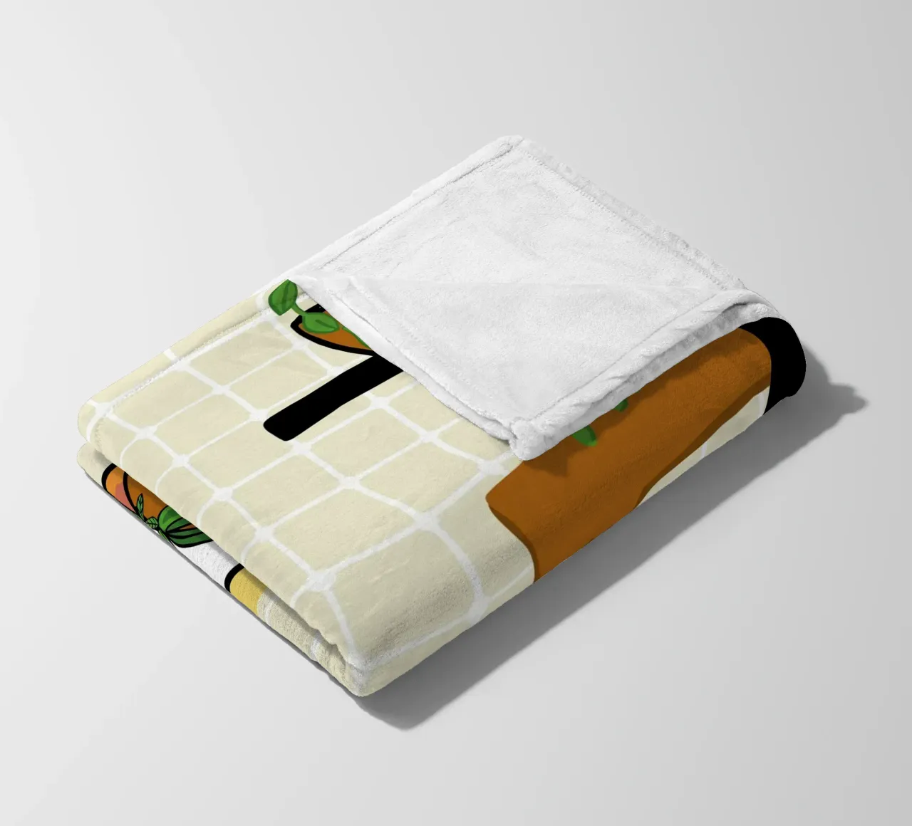 Cucina e piatto completo coperta in pile da gulsengunel